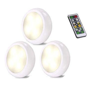 Confezione da 3 lampade LED senza fili con telecomando