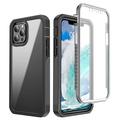 Custodia per iPhone 12/12 Pro serie 360 Protection - nera / trasparente