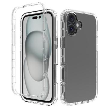 Custodia della serie di protezione 360 per iPhone 16 Plus - nera / trasparente