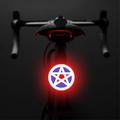 3664 Creative Bicycle Tail Light IPX2 impermeabile piccola bicicletta luce LED supporto di ricarica USB per il ciclismo all'aperto - Stella a cinque punte