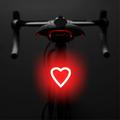 3664 Fanale posteriore della bicicletta creativo IPX2 impermeabile piccola bicicletta luce LED supporto USB di ricarica per il ciclismo all'aperto - Cuore