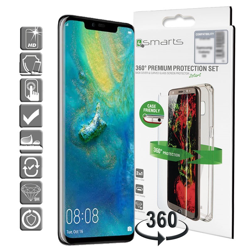 Set Di Protezione Premium 4smarts 360 Per Huawei Mate 20 Pro Nero