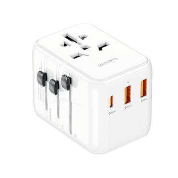 Adattatore da viaggio per il mondo nomade 4smarts - 20W, EU, UK, US, AUS - Bianco