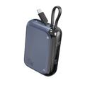 4smarts Pocket 10000mAh Power Bank con cavo USB-C - 30W - Blu acciaio