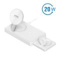 4smarts UltiMag Trident Caricabatterie wireless 3-in-1 - 20W - Bianco