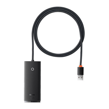 Hub 4in1 Baseus serie Lite da USB a 4x USB 3.0 WKQX030101, 1m - Nero