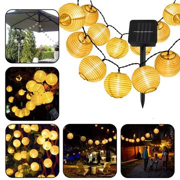 20 LED lampada solare lanterna IP65 impermeabile striscia luminosa decorativa appesa per festival all\'aperto Yard - 5m