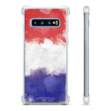 Custodia Ibrida per Samsung Galaxy S10+ - Bandiera Francese