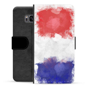 Custodia a Portafoglio Premium per Samsung Galaxy S8  - Bandiera Francese