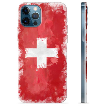 Custodia in TPU per iPhone 12 Pro - Bandiera Svizzera