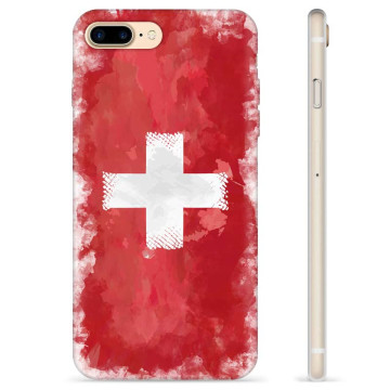 Custodia in TPU per iPhone 7 Plus / iPhone 8 Plus - Bandiera Svizzera