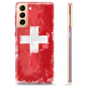 Custodia in TPU per Samsung Galaxy S21+ 5G TPU - Bandiera Svizzera