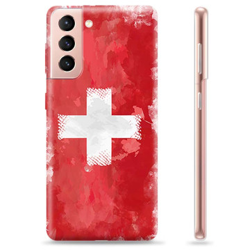 Custodia in TPU per Samsung Galaxy S21 5G TPU - Bandiera Svizzera