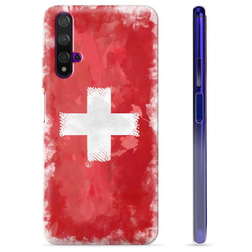 Custodia in TPU per Huawei Nova 5T TPU - Bandiera Svizzera