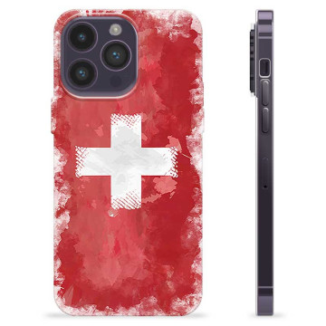 Custodia in TPU per iPhone 14 Pro Max - Bandiera Svizzera