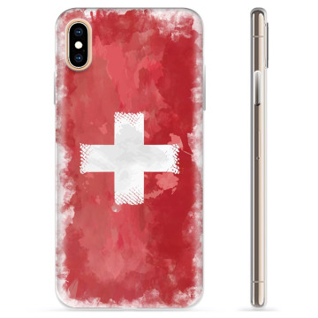 Custodia in TPU per iPhone X / iPhone XS - Bandiera Svizzera