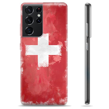 Custodia in TPU per Samsung Galaxy S21 Ultra 5G TPU - Bandiera Svizzera