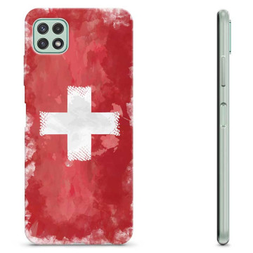 Custodia in TPU per Samsung Galaxy A22 5G TPU - Bandiera Svizzera