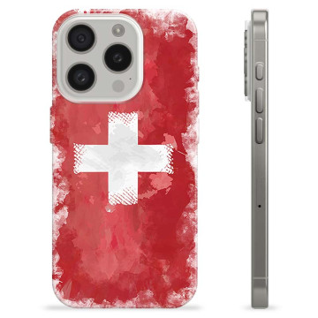 Custodia in TPU iPhone 15 Pro - Bandiera Svizzera