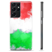 Custodia in TPU per Samsung Galaxy S21 Ultra 5G TPU Case - Bandiera Italiana