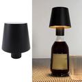 Touch Control Wine Bottle Light 3 Changing Color LED Lamp Lampada da tavolo portatile per bar, feste - Nero