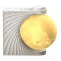 A320 Moon Night Light con rumore bianco, doppio allarme e illuminazione ambientale - Spina UE - Bianco