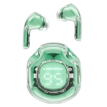 ACEFAST T8 / AT8 auricolari Bluetooth di cristallo (2) a colori, leggeri e senza fili per il lavoro - Verde