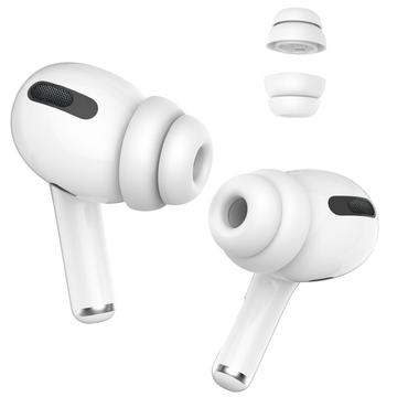 AHASTYLE PT99-2 1 coppia di auricolari Earbud per Apple AirPods Pro 2 / AirPods Pro Bluetooth Earphone Silicone Caps Cover, Taglia S - Bianco