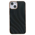 Pierre Cardin Leather Coated iPhone XR TPU Case with Kickstand - Black