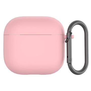 Custodia in silicone per AirPods 4 con moschettone - Rosa