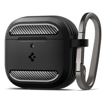 Custodia in TPU Spigen Rugged Armor per AirPods 4 - Nera