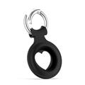 Custodia in silicone con design a cuore Apple AirTag - Nero