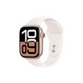 Apple Watch 10 GPS MWWH3QN/A - Fascia sportiva in alluminio, Light Blush, S/M, 42mm