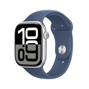 Apple Watch 10 GPS MWWL3QN/A - Alluminio, banda sportiva in denim, S/M, 46mm