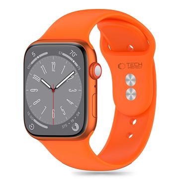 Apple Watch Series 10/9/8/7/6/SE Cinturino in silicone Tech-Protect - 40mm/41mm/42mm - Arancione brillante