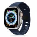 Apple Watch Series Ultra 2/Ultra/10/9/8/SE (2022)/7/SE/6/5/4/3/2/1 Cinturino in silicone Tech-Protect IconBand Line - 49mm/45mm/44mm/42mm - Blu Marino