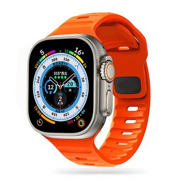 Apple Watch Series Ultra 2/Ultra/10/9/8/SE (2022)/7/SE/6/5/4/3/2/1 Cinturino in silicone Tech-Protect IconBand Line - 49mm/46mm/45mm/44mm/42mm - Arancione