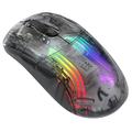 Mouse senza fili trasparente con RGB Attack Shark X2 - Nero