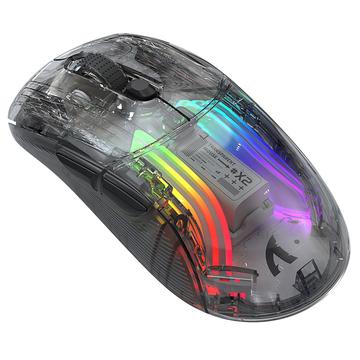 Mouse senza fili trasparente con RGB Attack Shark X2