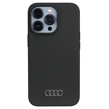 Custodia in Silicone Audi Metal Logo per iPhone 13/13 Pro - Nera