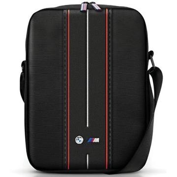 BMW M Collection Borsa a tracolla in nylon per tablet - 10" - Rosso a righe / Nero