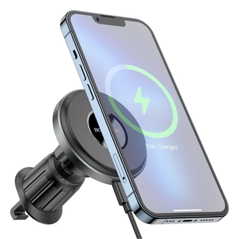 Supporto Magnetico Universale per Caricabatterie Wireless per Auto per  Smartphone Colore Nero