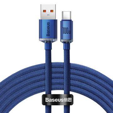 Baseus Crystal Shine Cavo USB-A / USB-C - 1.2m, 100W - Blu