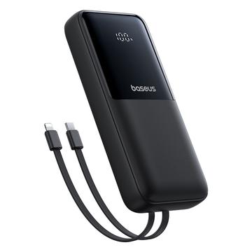 Baseus Lipow 22.5W Power Bank 20000mAh con cavi Lightning e USB-C integrati e display LED - Nero