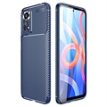 Custodia in TPU Beetle in Fibra di Carbonio per Xiaomi Redmi Note 11/11S - Blu