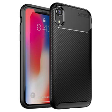 Cover Beetle Fibra di Carbonio per iPhone XR - Nero