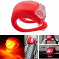 Luce della bicicletta anteriore e posteriore in silicone LED Luce della bicicletta multiuso resistente all'acqua Fanale posteriore per la sicurezza del ciclismo - Rosso