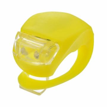 Luce per bicicletta anteriore e posteriore in silicone LED Luce per bicicletta multiuso resistente all\'acqua Fanale posteriore per la sicurezza in bicicletta - Giallo