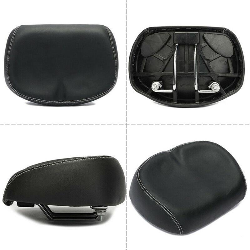 Big Ass Bike Cycling Noseless Saddle Wide Large Soft Pu Pad Seat Black