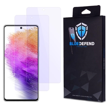 Protezione dello schermo in vetro temperato BlueDefend Anti-Blue Light per Samsung Galaxy A73 5G - 2 pz.